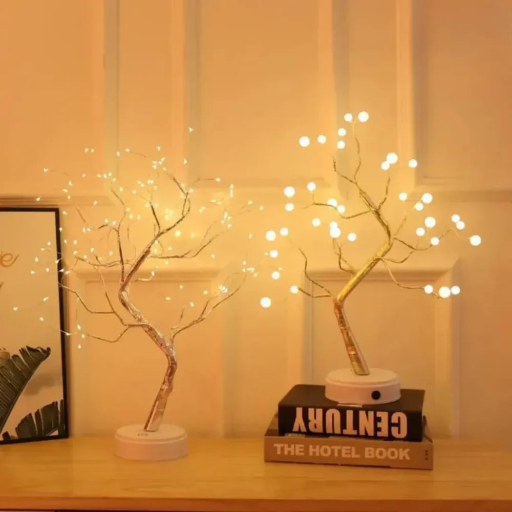 Tischlampe Tazzi mit leuchtendem Baum
